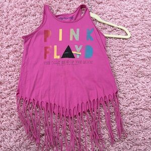 Super cute Pink Floyd tank top with fringe